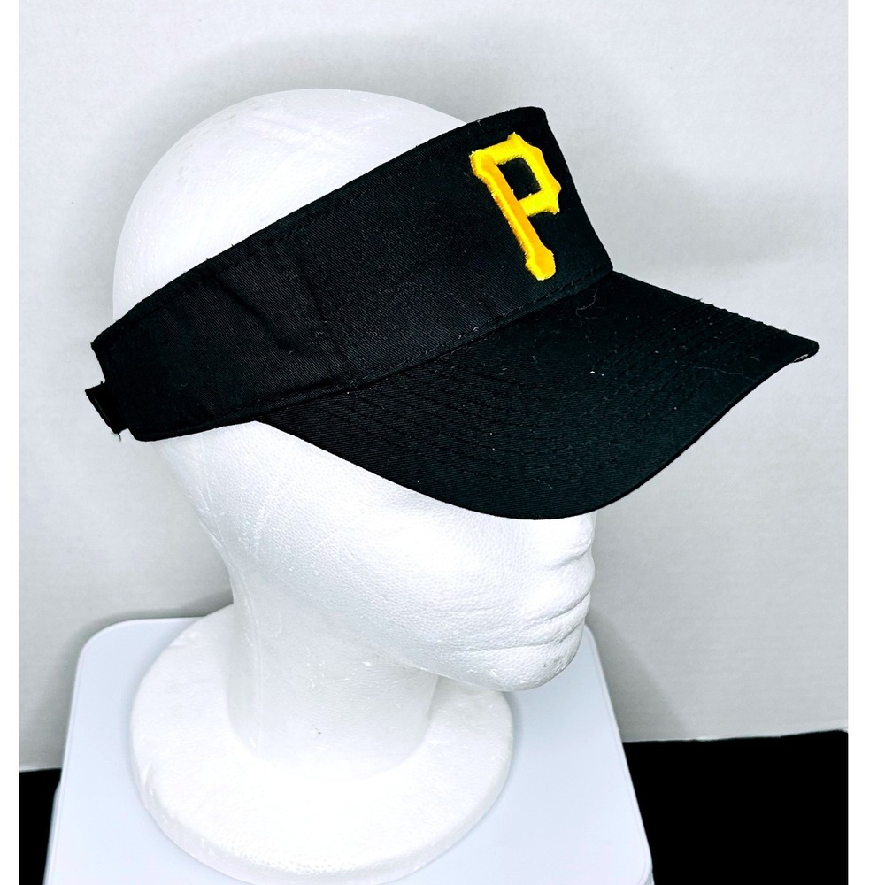 PITTSBURGH PIRATES BLACK VISOR MVP AUTHENTIC MLB BASEBALL TEAM ADJUSTABLE